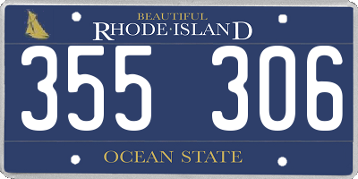 RI license plate 355306