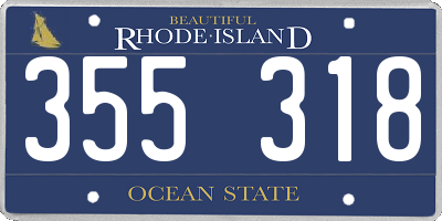 RI license plate 355318