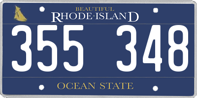 RI license plate 355348