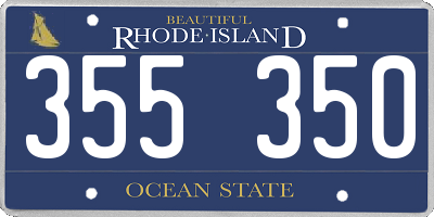 RI license plate 355350