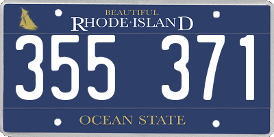 RI license plate 355371