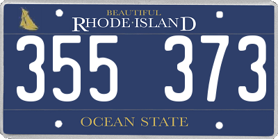 RI license plate 355373