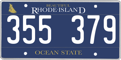 RI license plate 355379