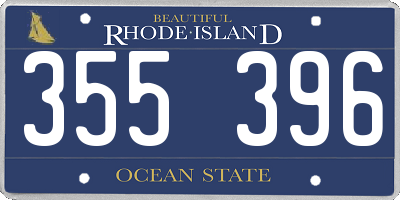 RI license plate 355396