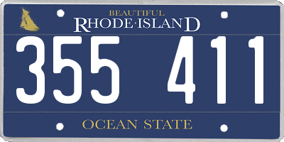 RI license plate 355411