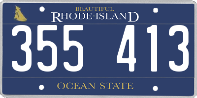 RI license plate 355413
