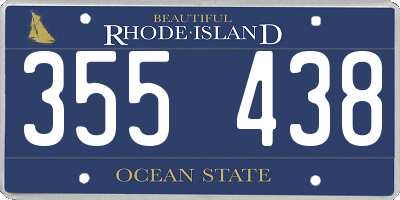 RI license plate 355438