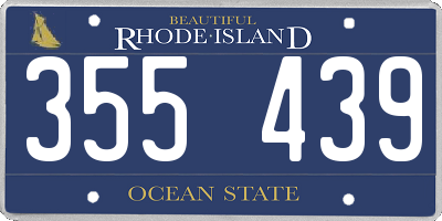 RI license plate 355439