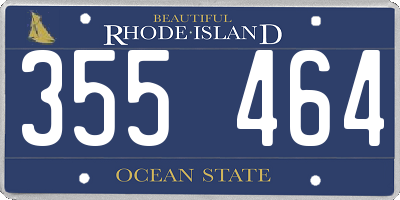 RI license plate 355464