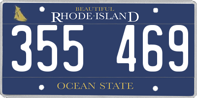 RI license plate 355469