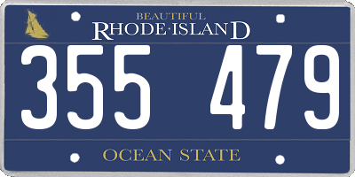 RI license plate 355479