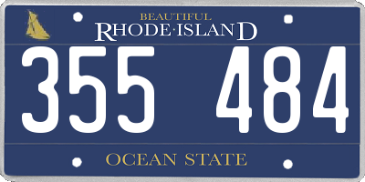 RI license plate 355484