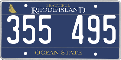 RI license plate 355495
