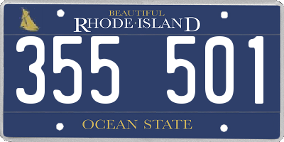 RI license plate 355501