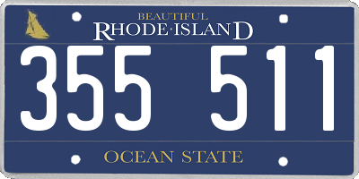 RI license plate 355511