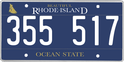 RI license plate 355517