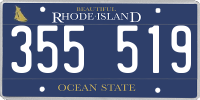 RI license plate 355519