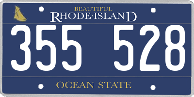 RI license plate 355528