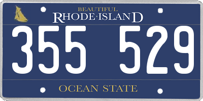 RI license plate 355529