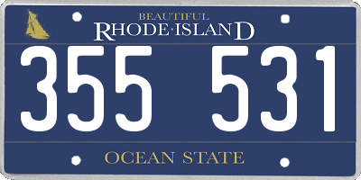 RI license plate 355531
