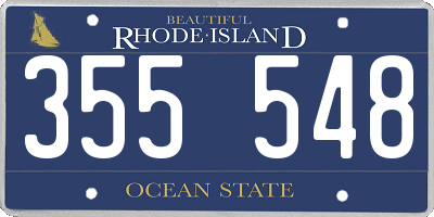 RI license plate 355548