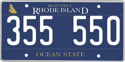 RI license plate 355550