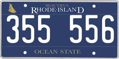 RI license plate 355556