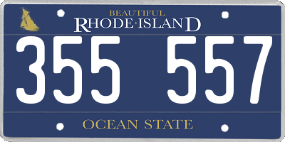 RI license plate 355557