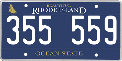 RI license plate 355559