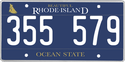 RI license plate 355579