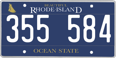 RI license plate 355584