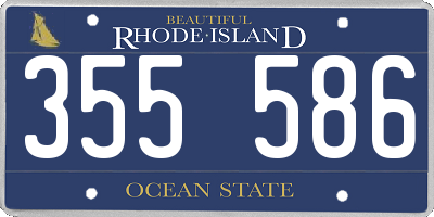 RI license plate 355586