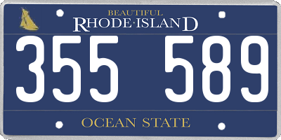 RI license plate 355589