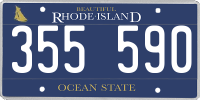 RI license plate 355590