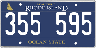 RI license plate 355595