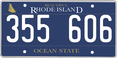 RI license plate 355606