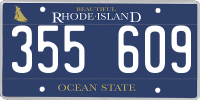 RI license plate 355609