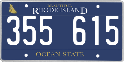 RI license plate 355615