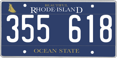 RI license plate 355618
