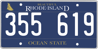RI license plate 355619