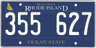 RI license plate 355627