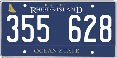 RI license plate 355628