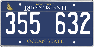 RI license plate 355632