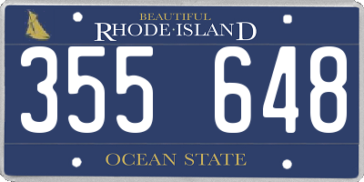 RI license plate 355648