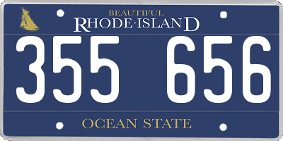 RI license plate 355656