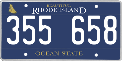 RI license plate 355658