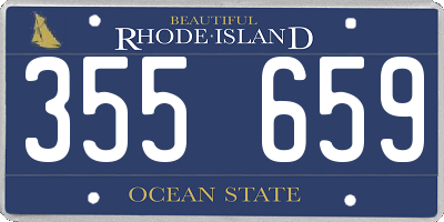 RI license plate 355659