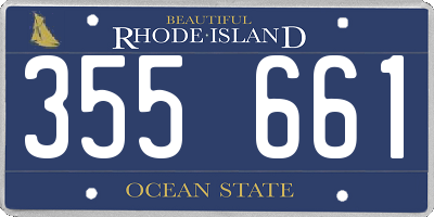 RI license plate 355661