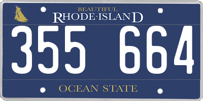 RI license plate 355664