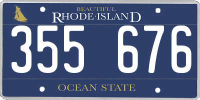 RI license plate 355676